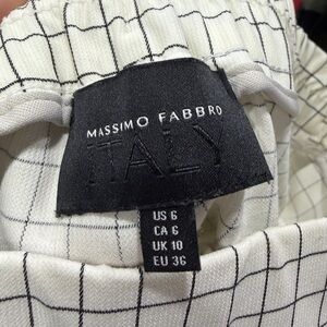 Black Square White Pants